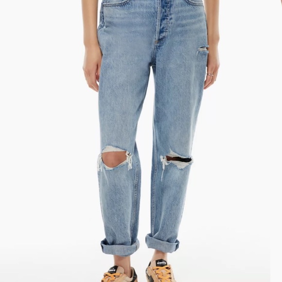 NWT Denim Forum Boyfriend High Rise Loose jeans - 28L, 27W (fits like 28) - Picture 2 of 10